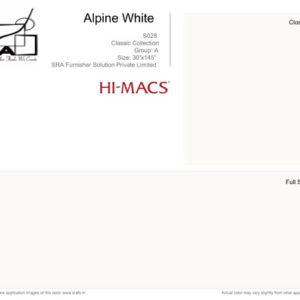 Alpine White LG Himacs Sheet