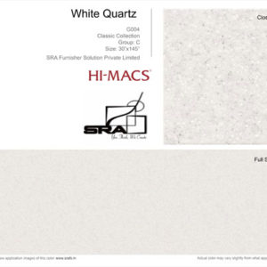 White Quartz G004 LG Himacs Sheet