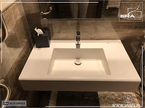 corian wall mounted bathroom vanity