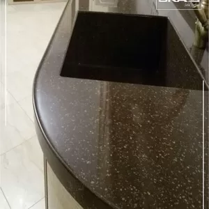 Brown Solid Surface Kitchen Countertop
