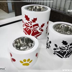 Dog Feeding Bowl In Corian Solid Surface