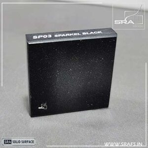 SP03 Sparkel Black Solid Surface