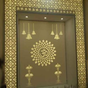 OM Temple with Wide Backlit Boarder