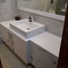Mother of Pearl Bathroom Vanity in Corian Mother of Pearl Bathroom Vanity in Corian