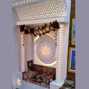 Corian Mandir Curve With Upper Mehrab