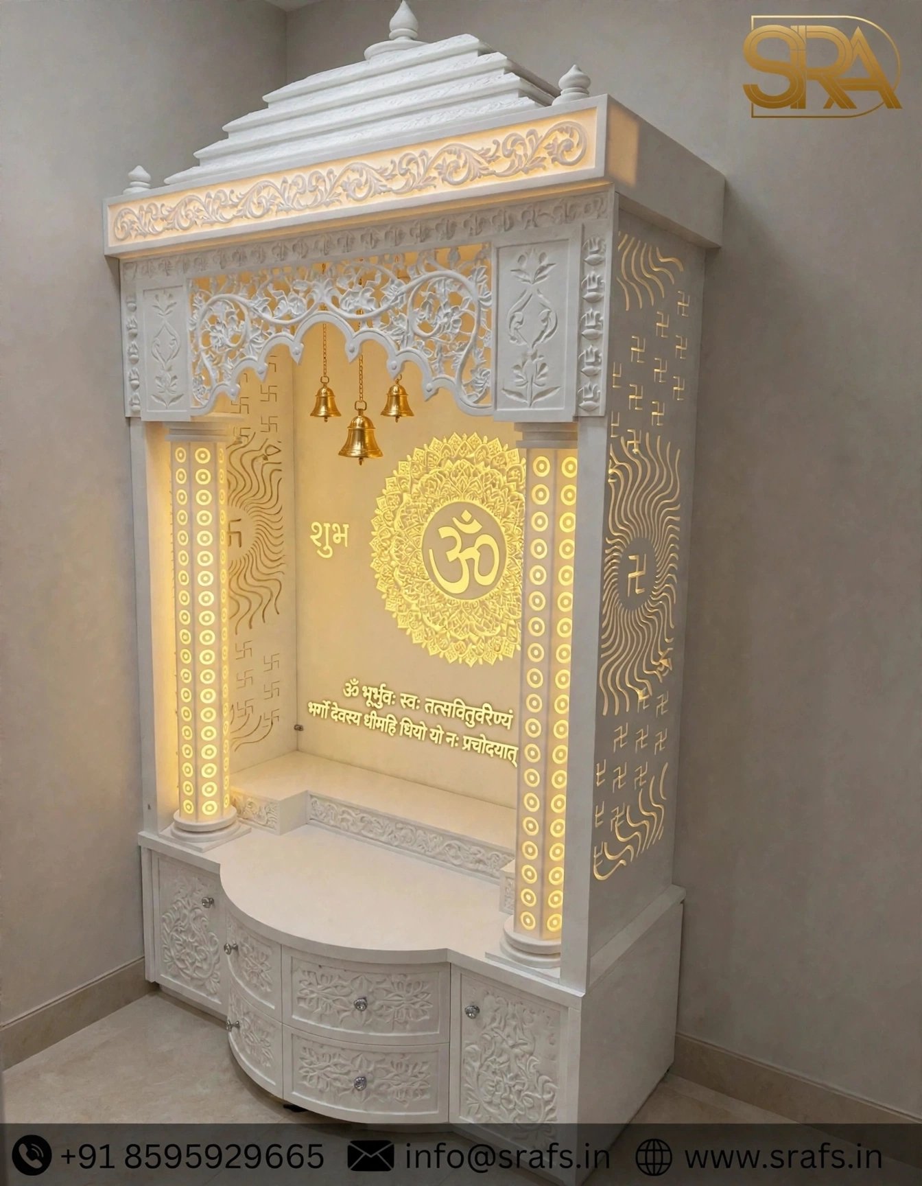 Corian Mandir with Gumbat Corian Mandir with Gumbat