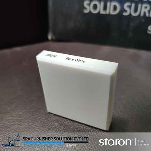 Pure White SP016 LOTTE Staron - SRA Furnisher Solution Pvt Ltd