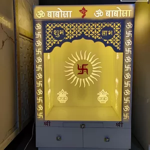 Om Babosa Mandir Design In Corian