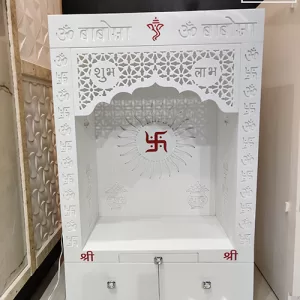 Om Babosa Mandir Design In Corian