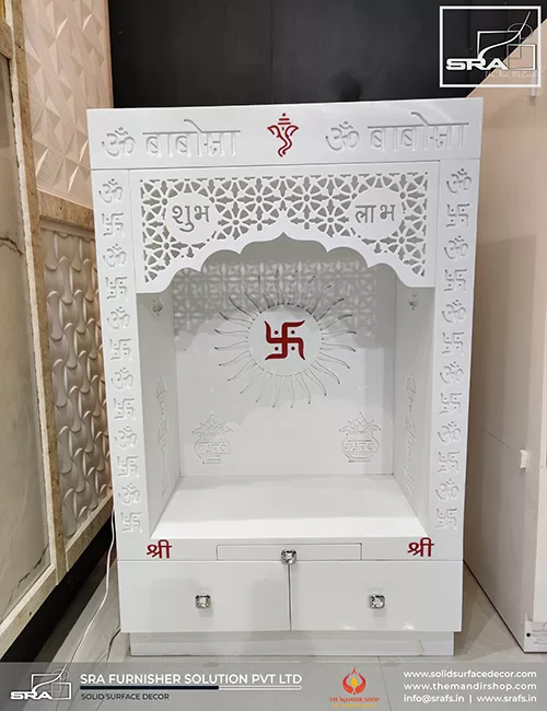 Om Babosa Mandir Design In Corian Om Babosa Mandir Design In Corian