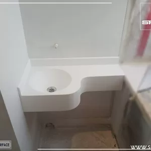 Customize Corian White Washbasin