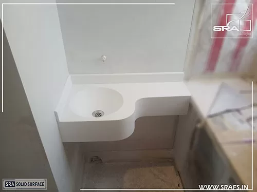 Customize Corian White Washbasin Customize Corian White Washbasin