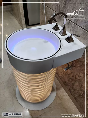 Solid Surface Pedestal Wash Basin Solid Surface Pedestal Wash Basin