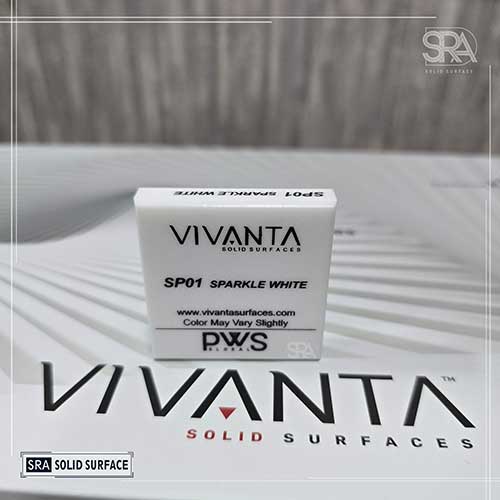 SP01 Sparkle White Vivanta Solid Surface SP01 Sparkle White Vivanta Solid Surfaces