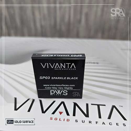 SP03 Sparkle Black Vivanta Solid Surfaces SP03 Sparkle Black Vivanta Solid Surfaces