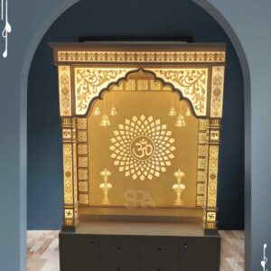 Corian Mandir With Om Design