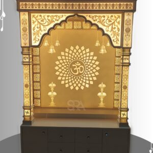 Corian Mandir With Om Design