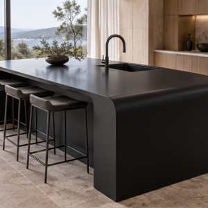 Black Corian Countertop: #1 Custom Kitchen Island & Sinks