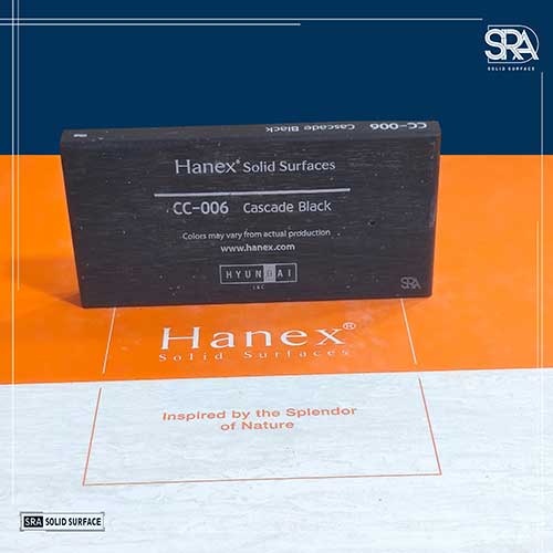 CC-006 Cascade Black Hanex Solid Surfaces CC-006 Cascade Black Hanex Solid Surfaces