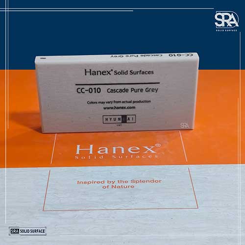CC-010 Cascade Pure Grey Hanex Solid Surfaces CC-010 Cascade Pure Grey Hanex Solid Surfaces